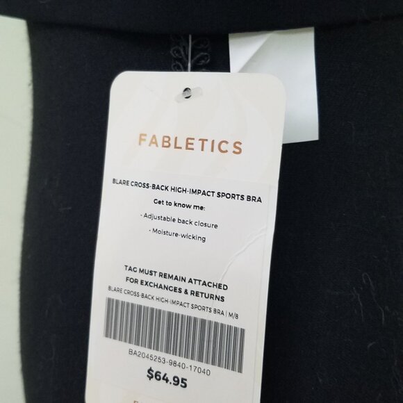 Fabletics Blair Cross Back High Impact Sports Bra - Picture 3 of 3